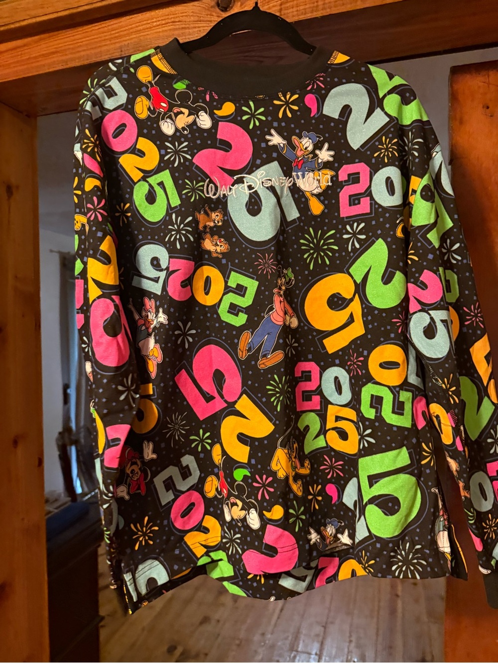 Disney Parks Walt Disney Workd Black Multicolor 2025 Character Spirit Jersey
